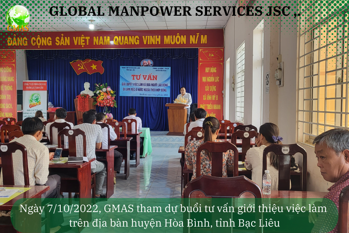 TƯ VẤN GIỚI THIỆU VIỆC LÀM TẠI TỈNH BẠC LIÊU - 07/10/2022 28 4 3