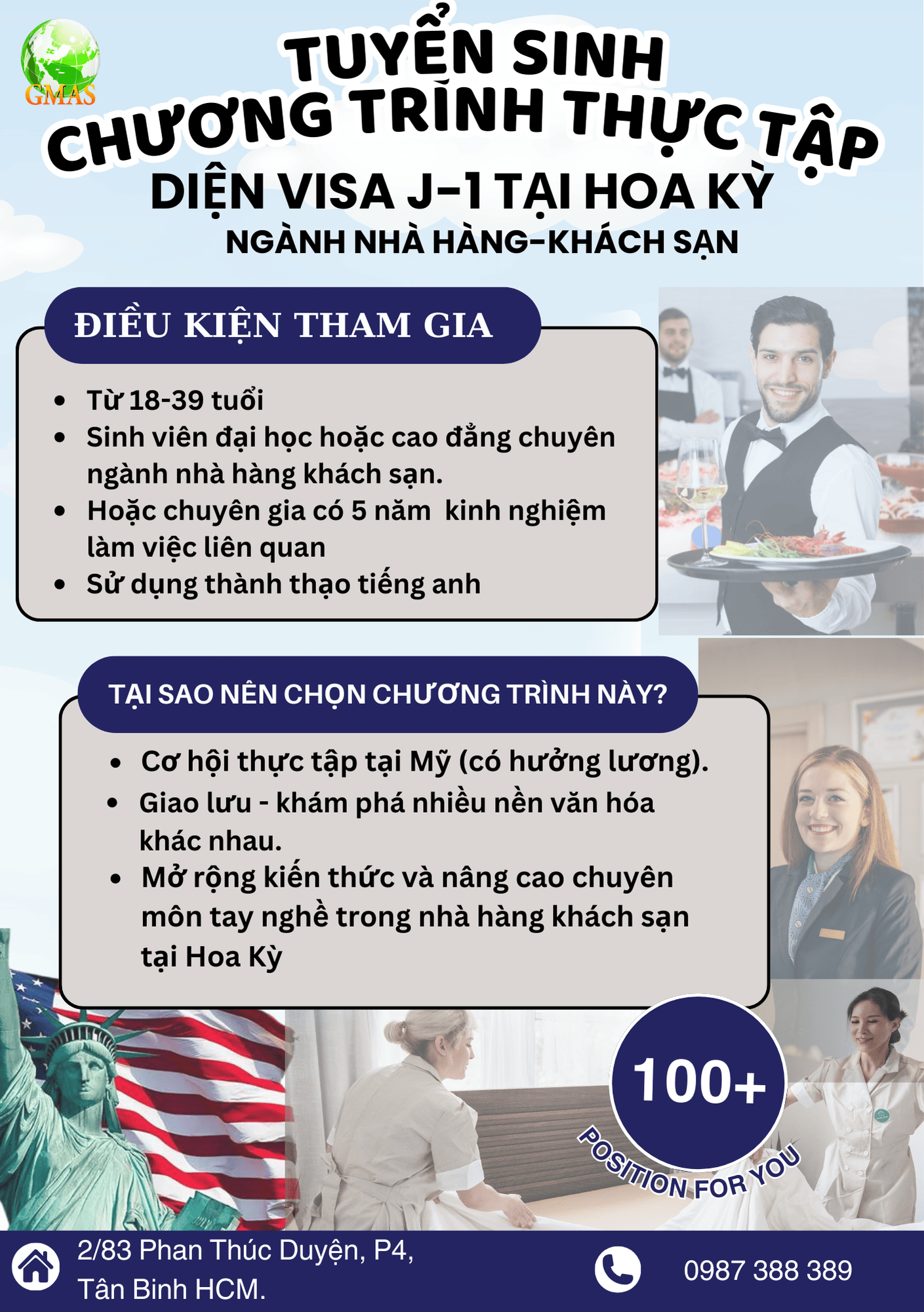  CHƯƠNG TRÌNH DU HỌC "GIAO LƯU VĂN HÓA MỸ VISA J-1"