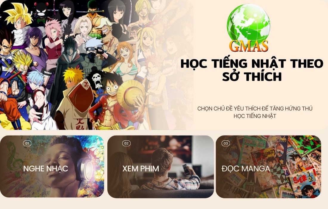 Cách học tiếng Nhật hiệu quả trong thời gian ngắn 27 hoc tieng nhat theo so thich