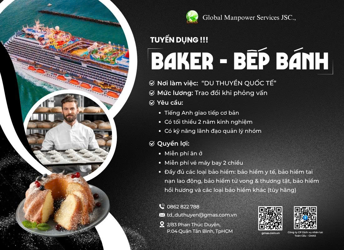 tuyen dung nhan vien bep banh