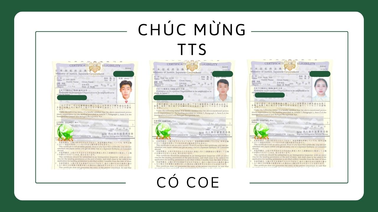 Chúc mừng 3 TTS nhà Gmas có COE 25 chuc mung 3 tt co coe