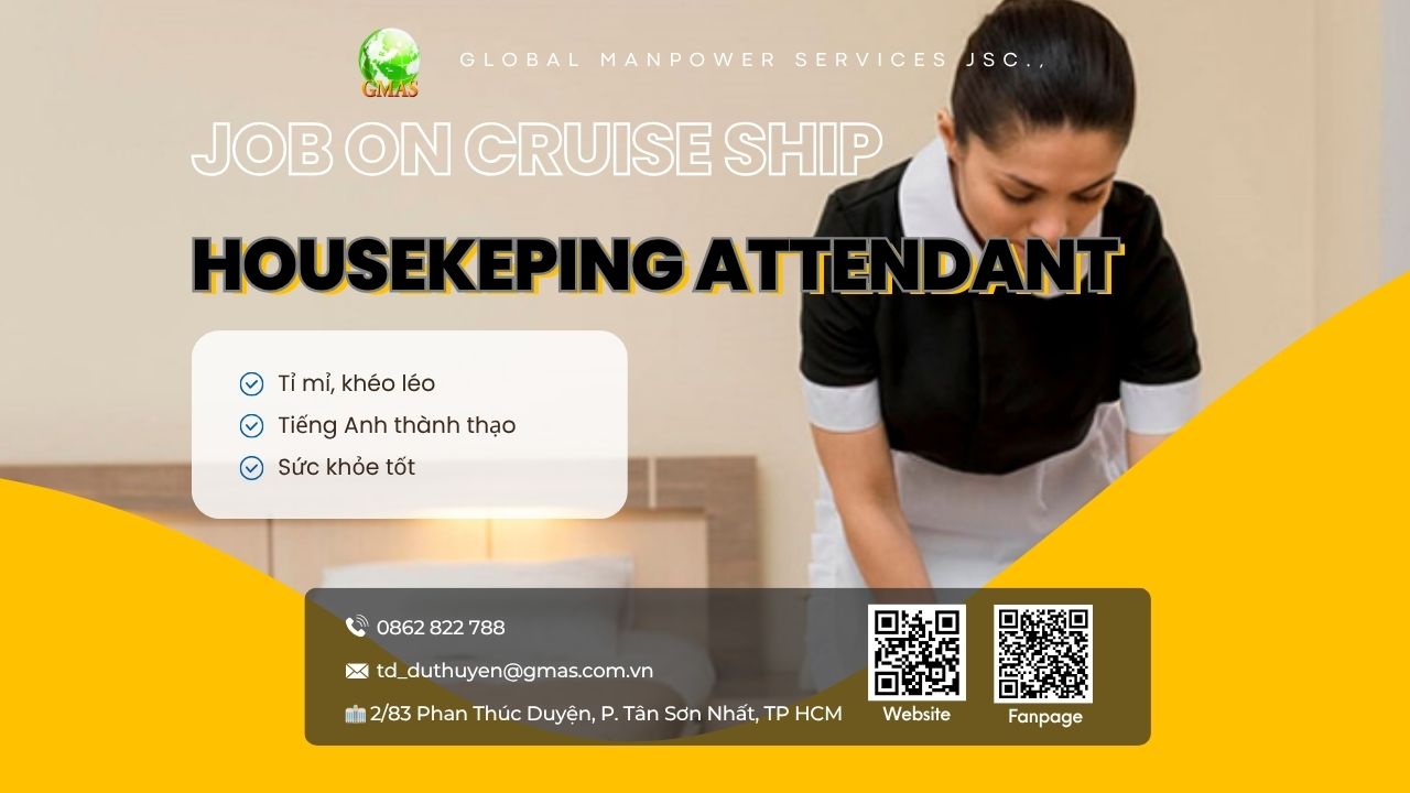 Tuyển dụng Housekeeping Attendant trên du thuyền quốc tế 26 housekeeping attendant du thuyen quoc te