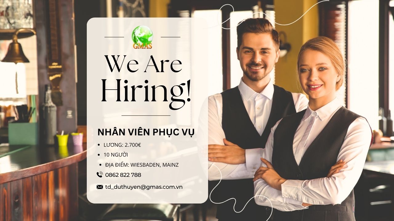 nhan vien phuc vu nha hang tai duc