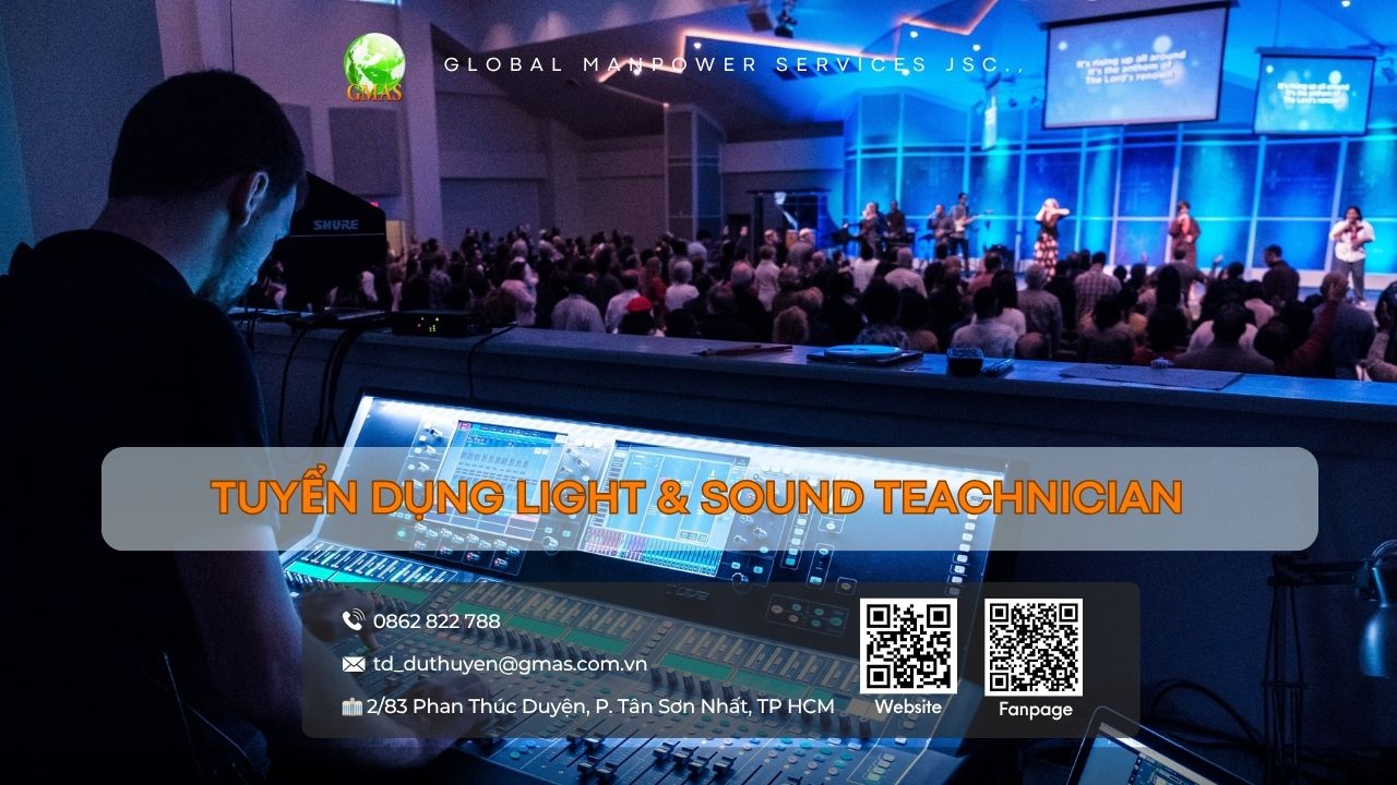 Tuyển dụng Kỹ thuật viên Ánh sáng và Âm thanh làm trên du thuyền quốc tế 20 tuyen dung Light Sound Technician du thuyen