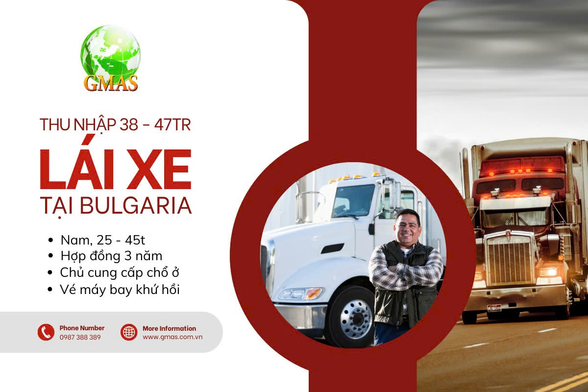Tuyển lái xe C, CE đi Bulgaria 25 lai xe bul