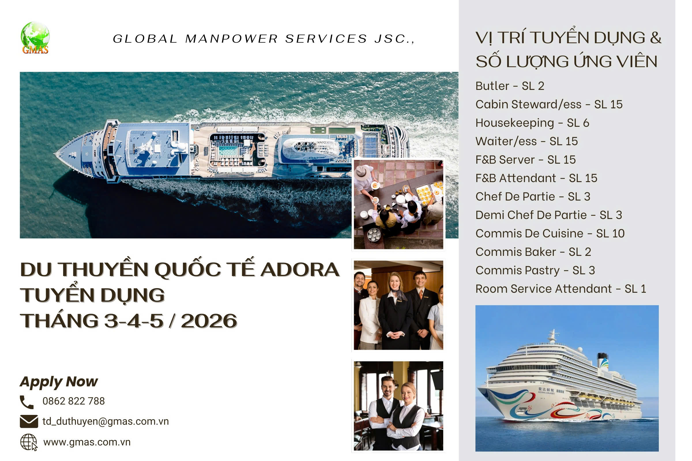 adora tuyen dung 3 2026