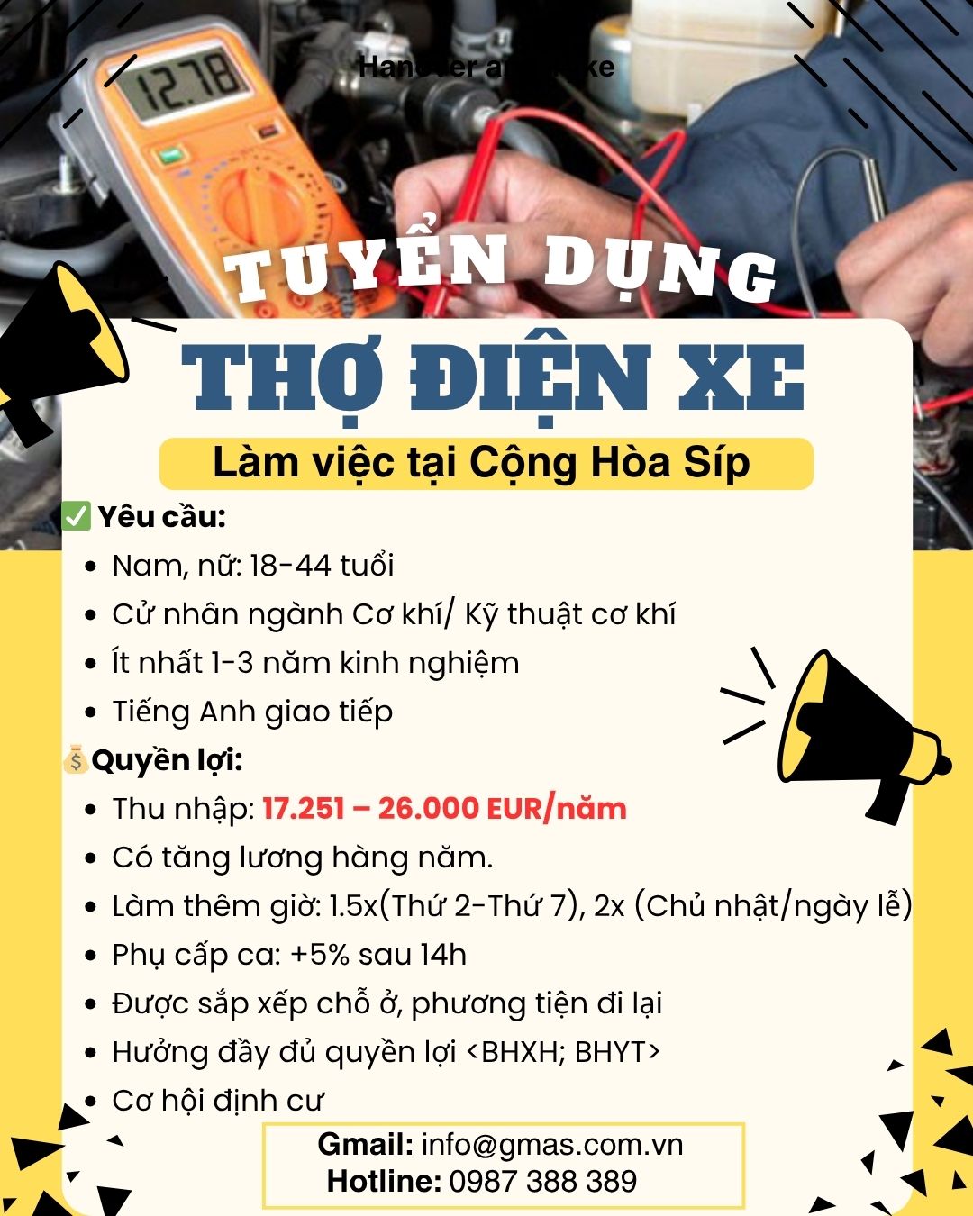 TUYEN DUNG THO DIEN XE