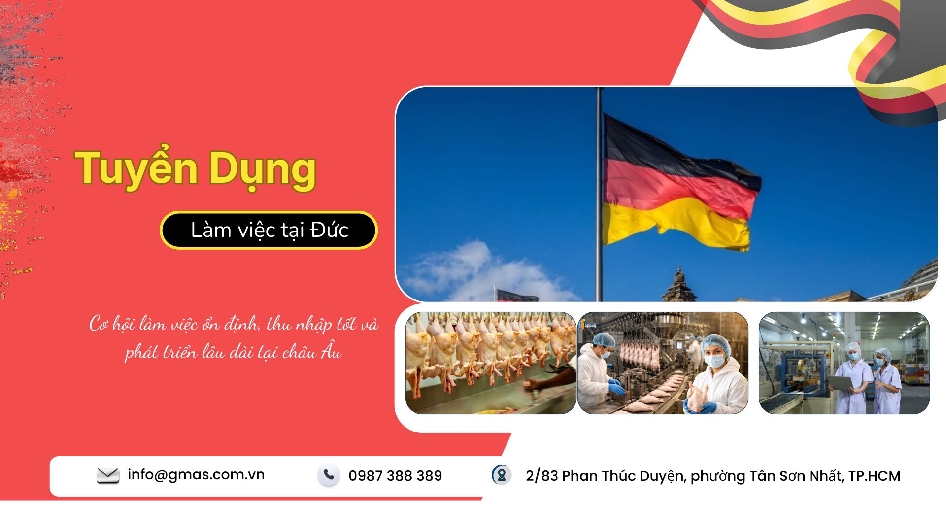 TUYỂN DỤNG NHÂN VIÊN DÂY CHUYỀN SẢN XUẤT THỰC PHẨM GÀ TẠI ĐỨC 26 san xuat ga