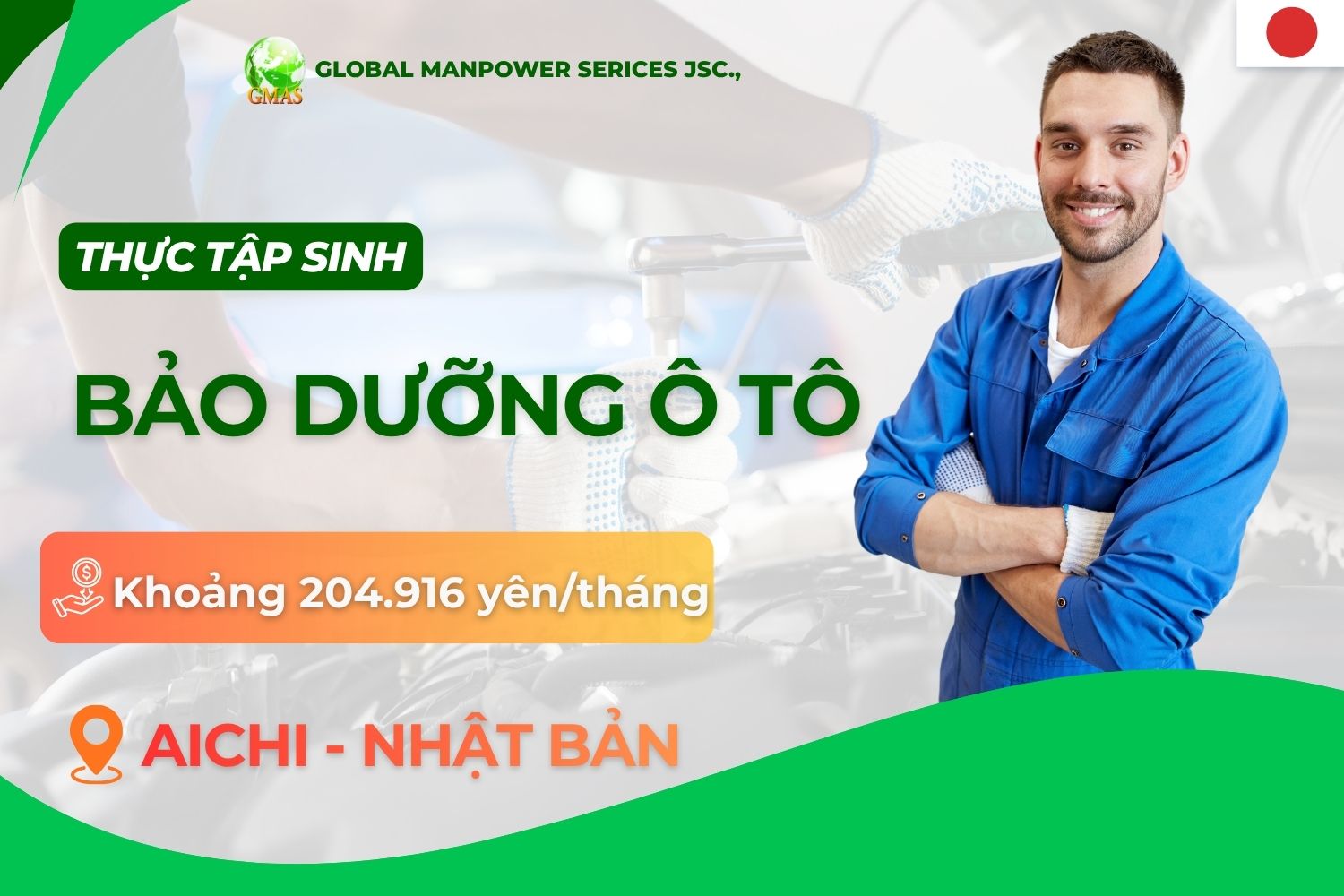 Gmas - Tuyển Dụng Lao Động Làm Việc Nước Ngoài 18 Bao duong o to