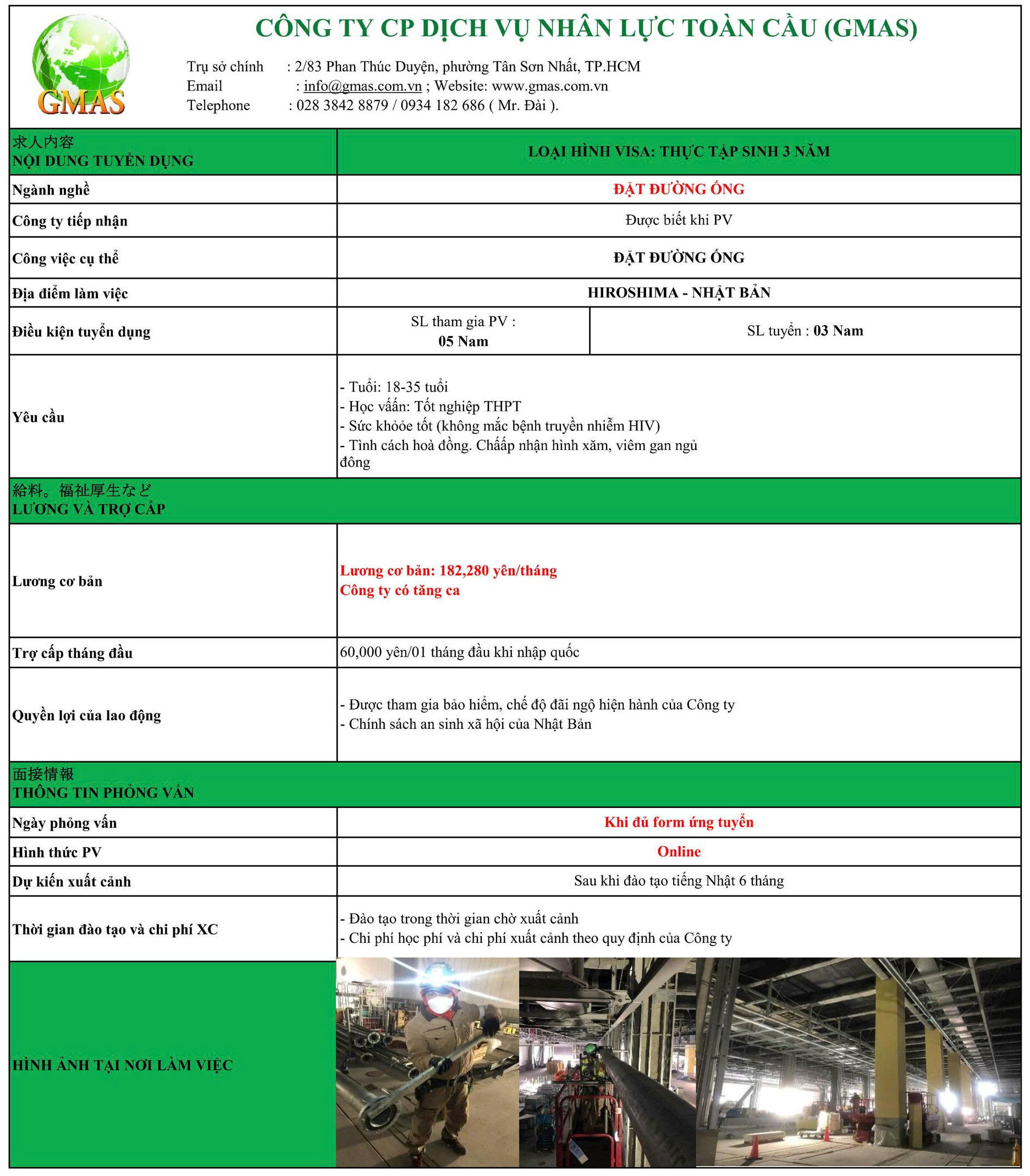 TUYỂN DỤNG THỰC TẬP SINH 3 - 5 NĂM – ĐẶT ĐƯỜNG ỐNG XÂY DỰNG TẠI NHẬT BẢN 25 don duong ong e1782984310799