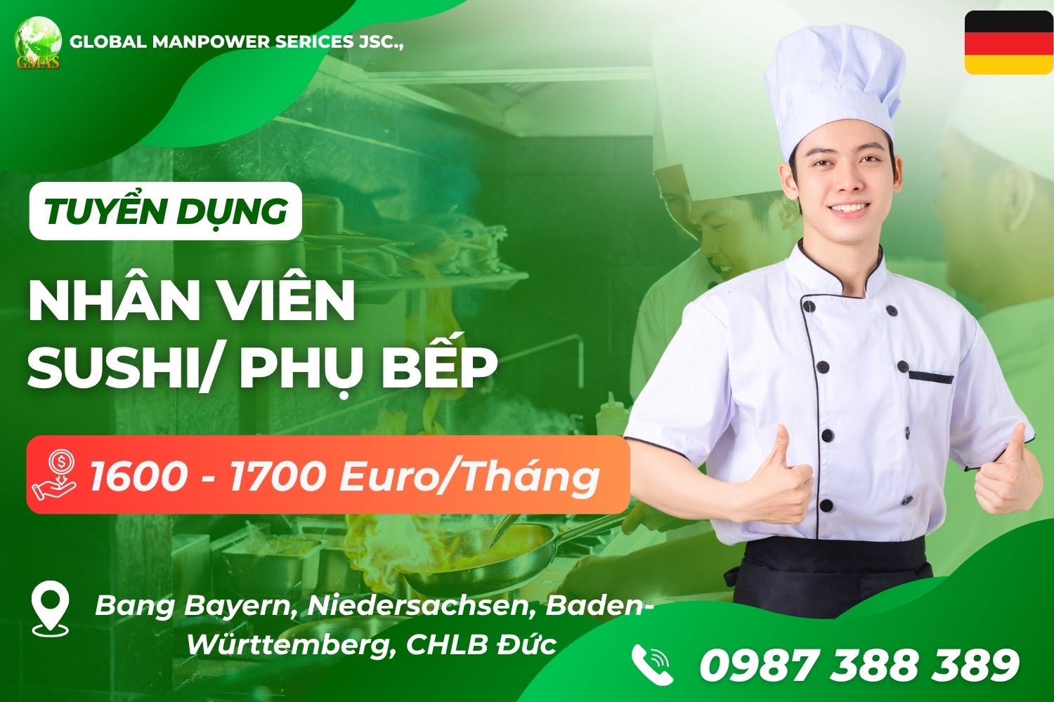Gmas - Tuyển Dụng Lao Động Làm Việc Nước Ngoài 10 nhan vien sushi phu bep