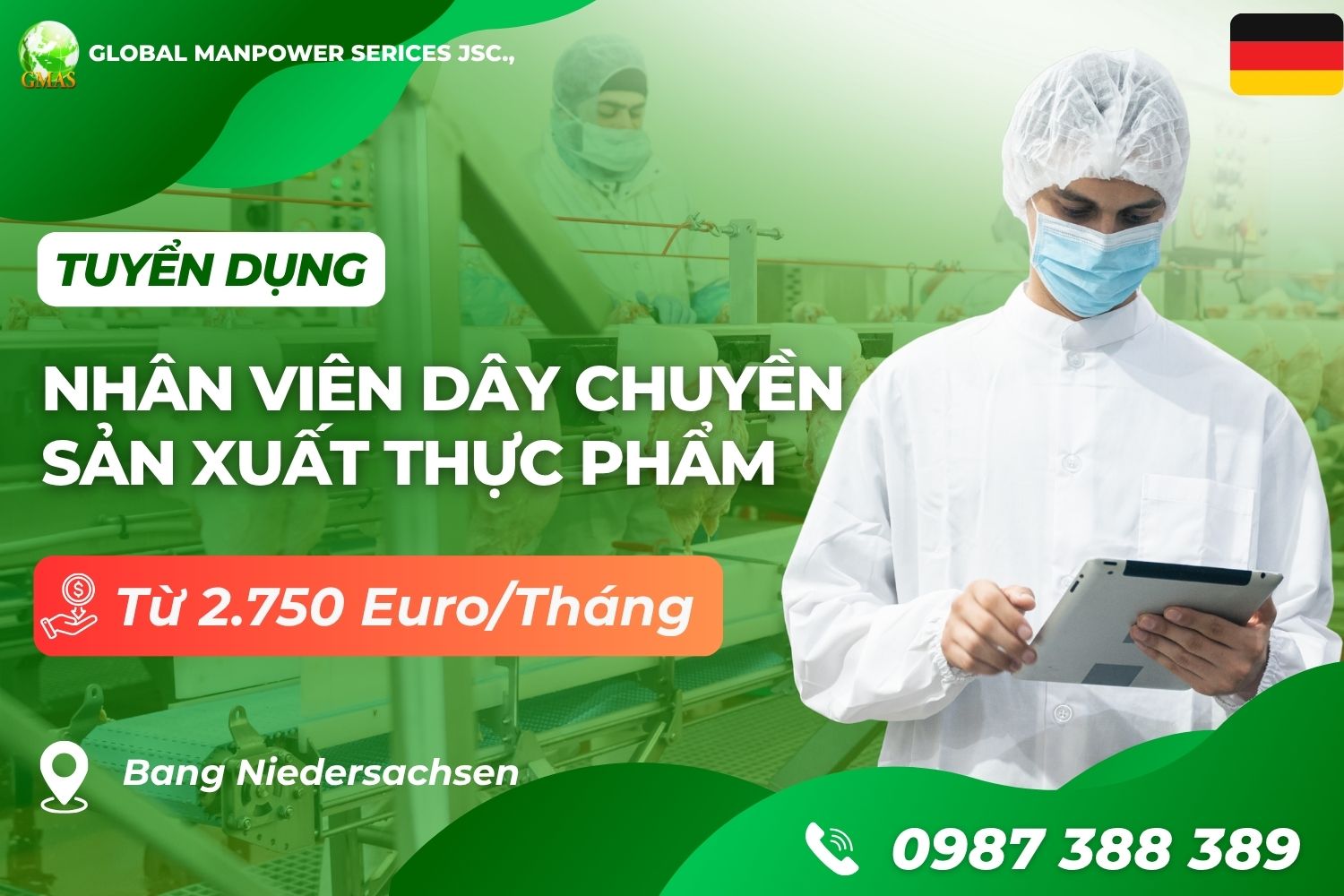 Gmas - Tuyển Dụng Lao Động Làm Việc Nước Ngoài 9 day chuyen sx tp