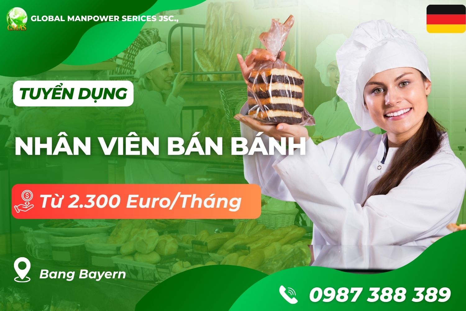 TUYỂN DỤNG NHÂN VIÊN BÁN BÁNH LÀM VIỆC TẠI ĐỨC 25 nhan vien ban banh