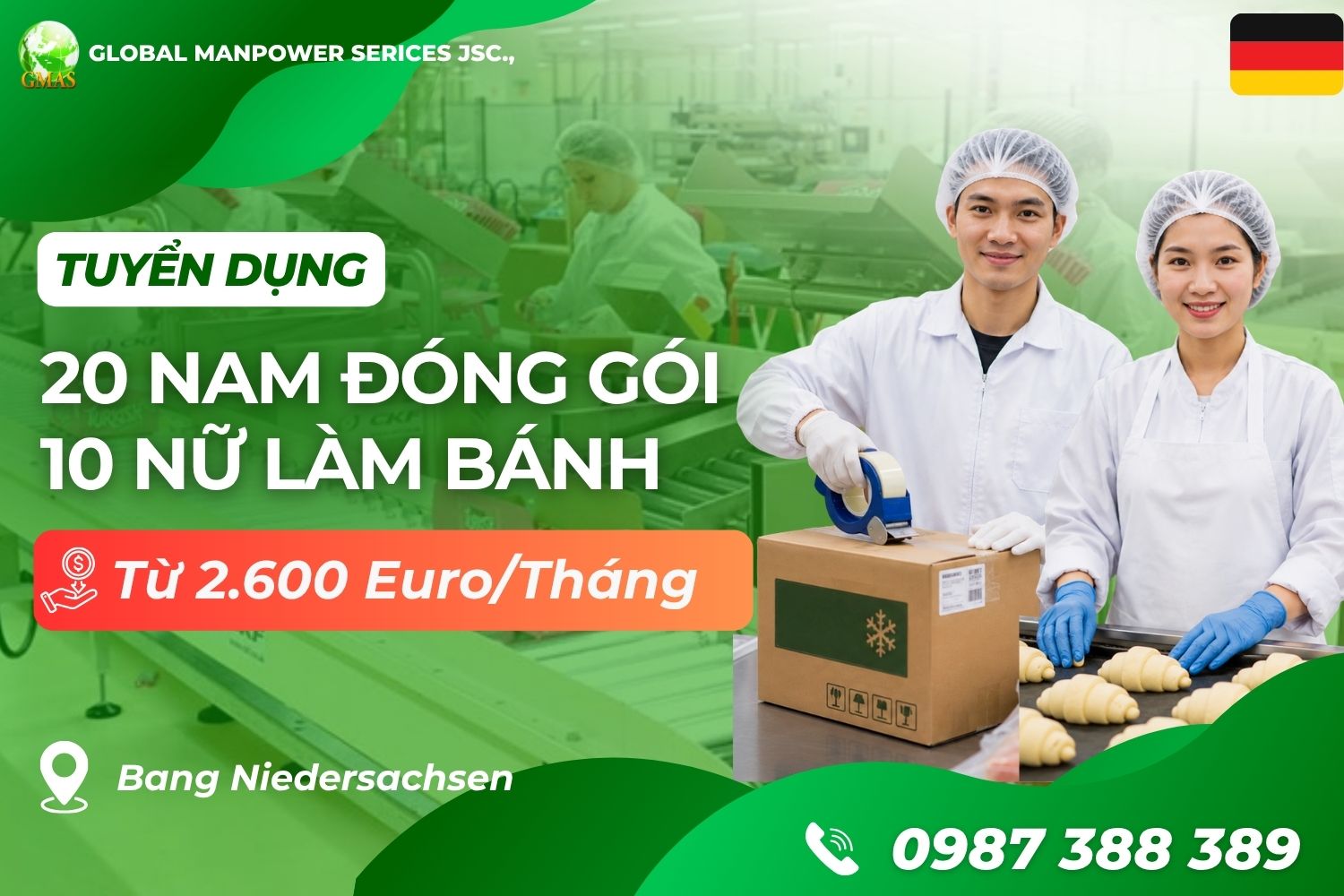 Gmas - Tuyển Dụng Lao Động Làm Việc Nước Ngoài 11 dong goi lam banh 1