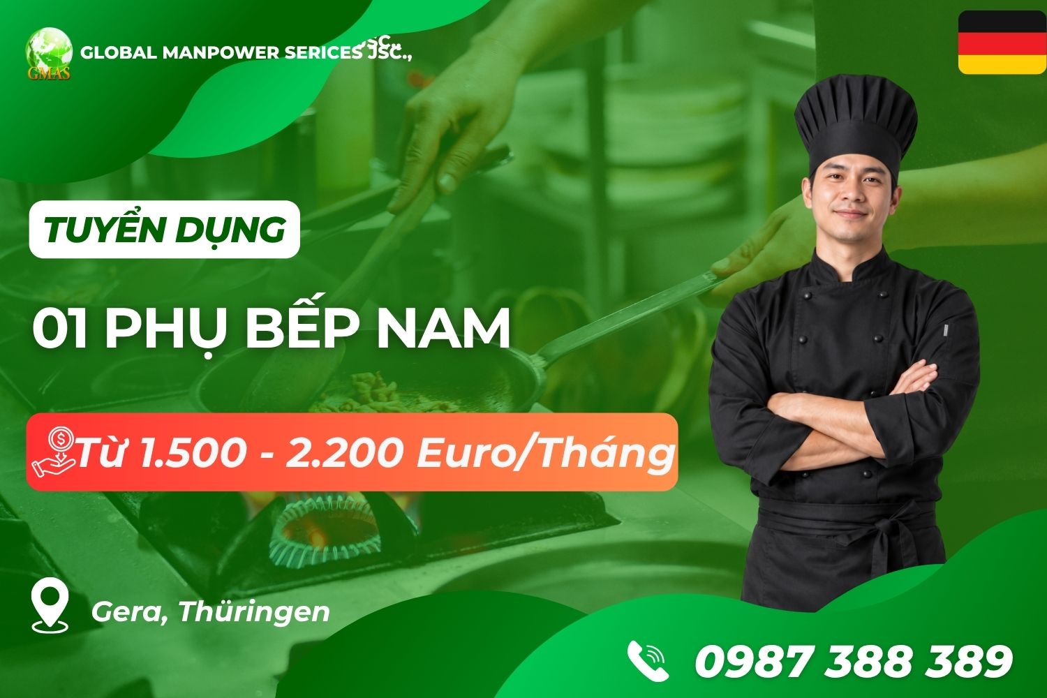 TUYỂN DỤNG PHỤ BẾP QUÁN Á GERA TẠI THÜRINGEN - ĐỨC 25 1 PHU BEP NAM Gera Thuringen