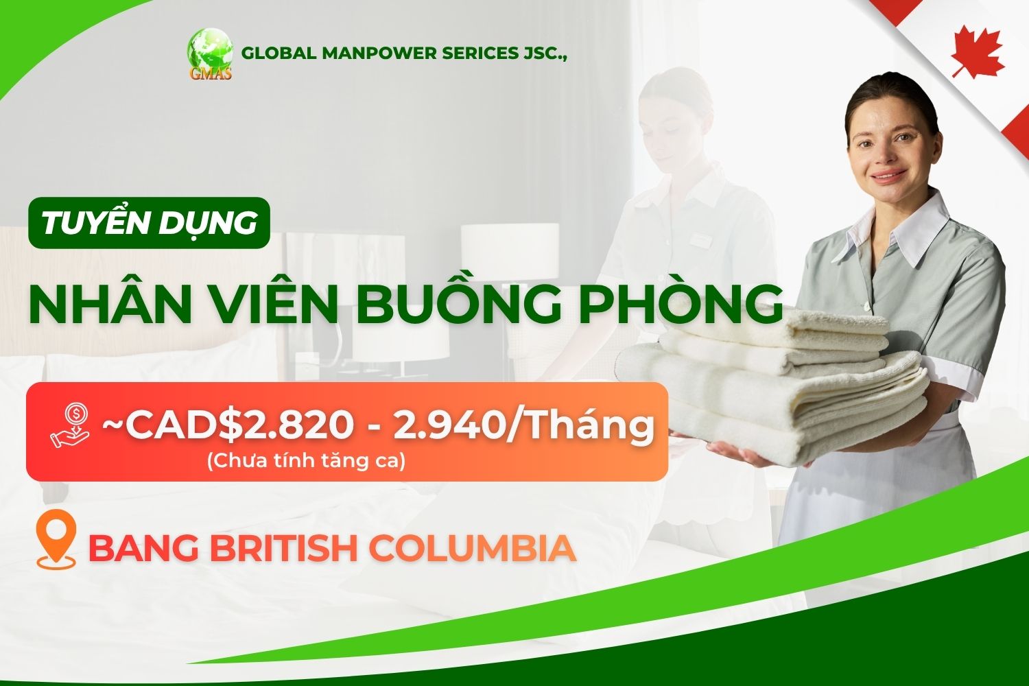 TUYỂN DỤNG NHÂN VIÊN BUỒNG PHÒNG LÀM VIỆC TẠI CANADA 25 NHAN VIEN BUONG PHONG